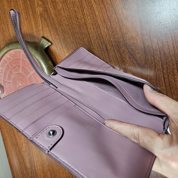 Auth Coach Appliqué Floral Wallet/Wristlet Stone 12043 - Picture 8 of 12